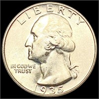 1935-S Washington Silver Quarter UNCIRCULATED