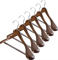NEW $60 Wide Shoulder Wooden Hangers 10 Pack