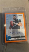 2019 Donruss Will Grier Rated Rookie Auto Orange B