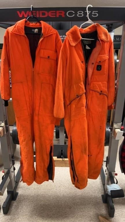 2 large insulated hunting coveralls