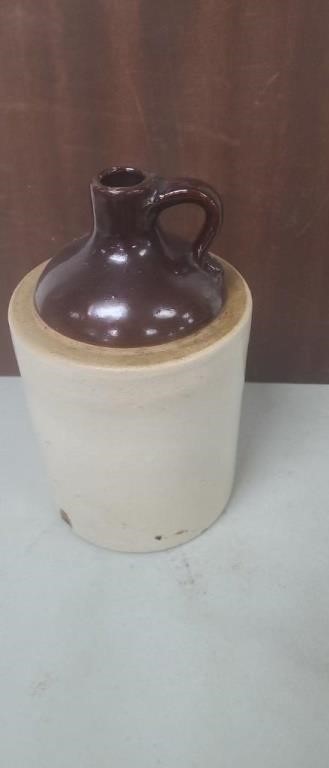 Earthenware Jug. 6" Round x 10" High. Some chips.