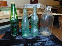 Collection of Antique Glass Soda Bottles, plus