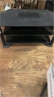 Black wood and glass shelves tv stand 40 inches