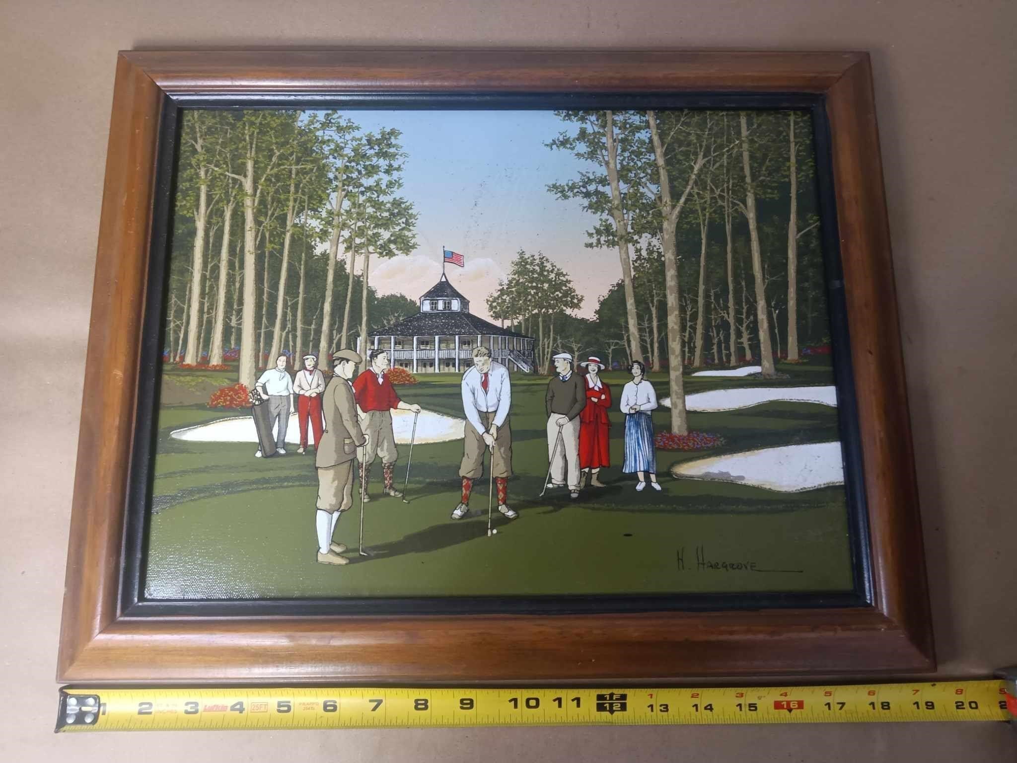 H HARGROVE GOLF PAINTING