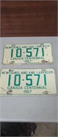 Set Newfoundland 1967 Plates.