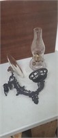 Kerosene Lamp complete with wall bracket and
