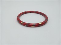Laurana Red Enamel bangle bracelet on copper
