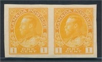 CANADA #136 IMPERF PAIR MINT VF H