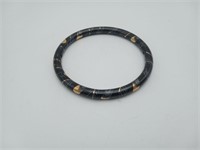 Laurana Gold & Black Peacock enamel bracelet