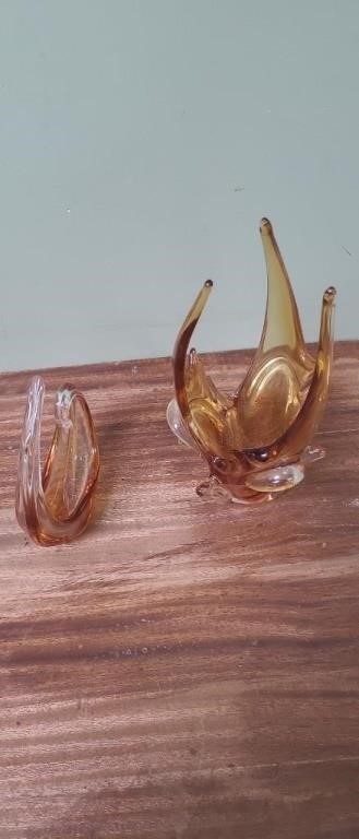2- Pcs. Art Glass.