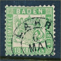 GERMANY BADEN #24 USED FINE-VF