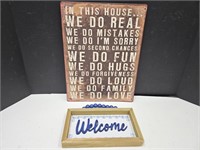 Metal Home Sign & Welcome Sign