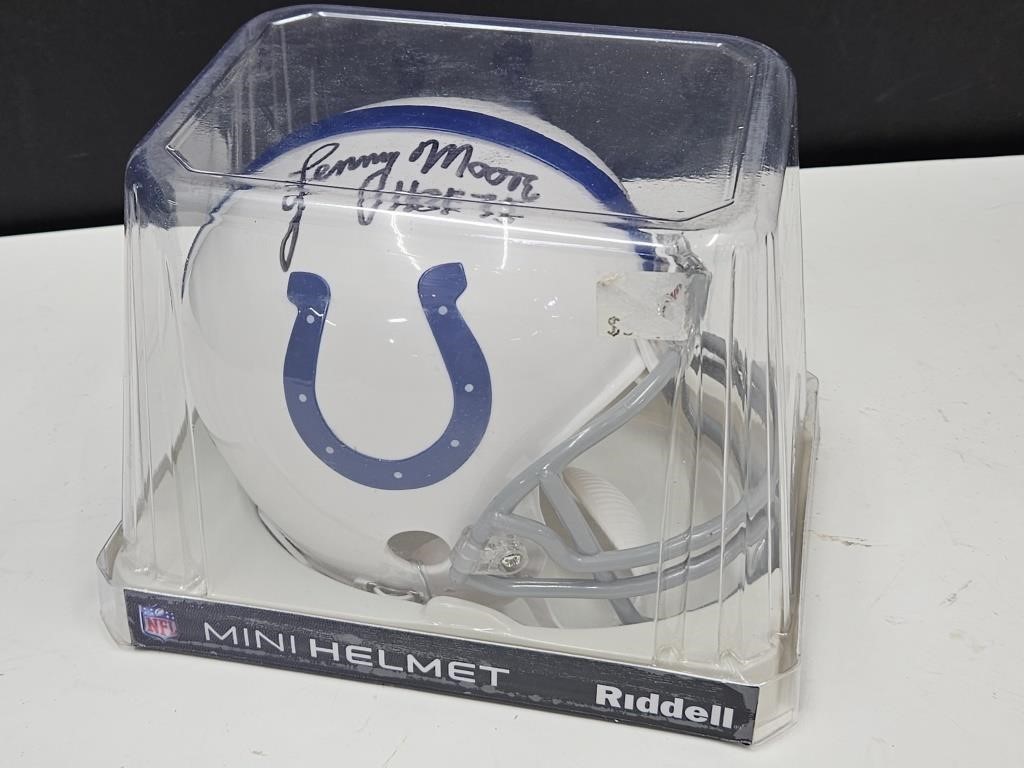 Signed Colts Mini Helmet Lenny Moore NO COA