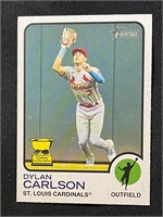 DYLAN CARLSON 2022 TOPPS HERITAGE CARD