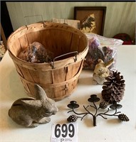 Pinecones, Basket & Rabbit Decor(Room 2)