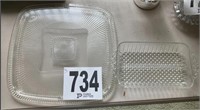 Footed Cake Plate & Rectangle Dish(Room 3)
