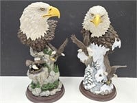 (2) Pride of The Summit Eagle Statues 14" H