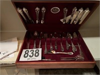 Silver Plate Flatware With Chest(Hall Closet)