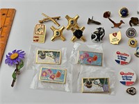 vintage pins, broaches some without backs