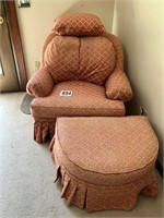 Upholstered Chair & Ottoman(Room 5)