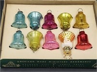 VTG  Shiny Brite Miniature Glass Bell OrnamentS