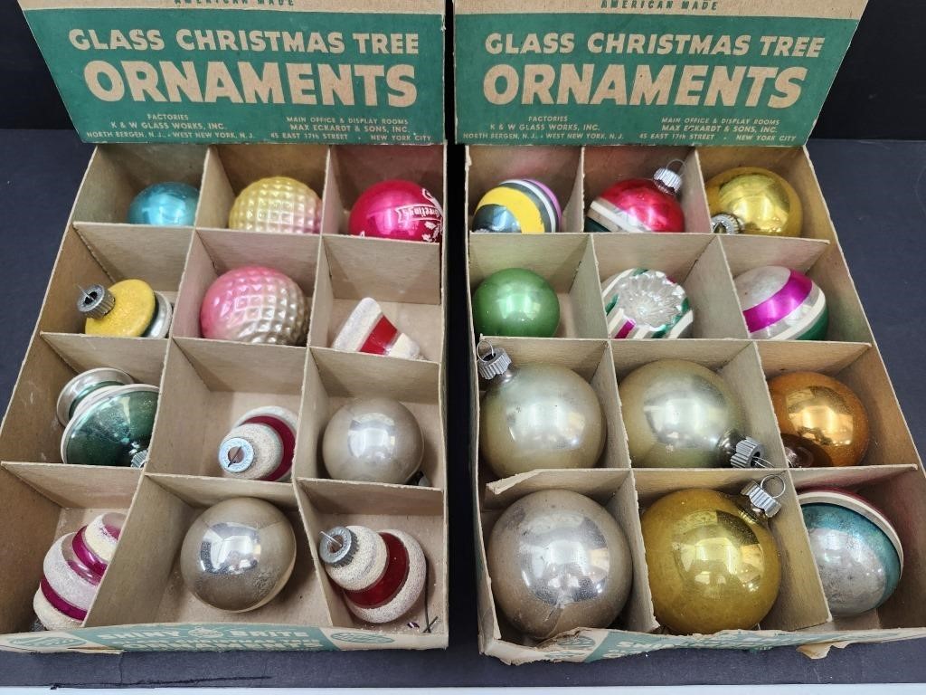 Vintage Shiny Brite Ornaments & Boxes
