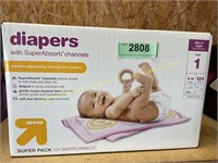 Up&Up Size 1 Super pack 8-14lbs. diapers