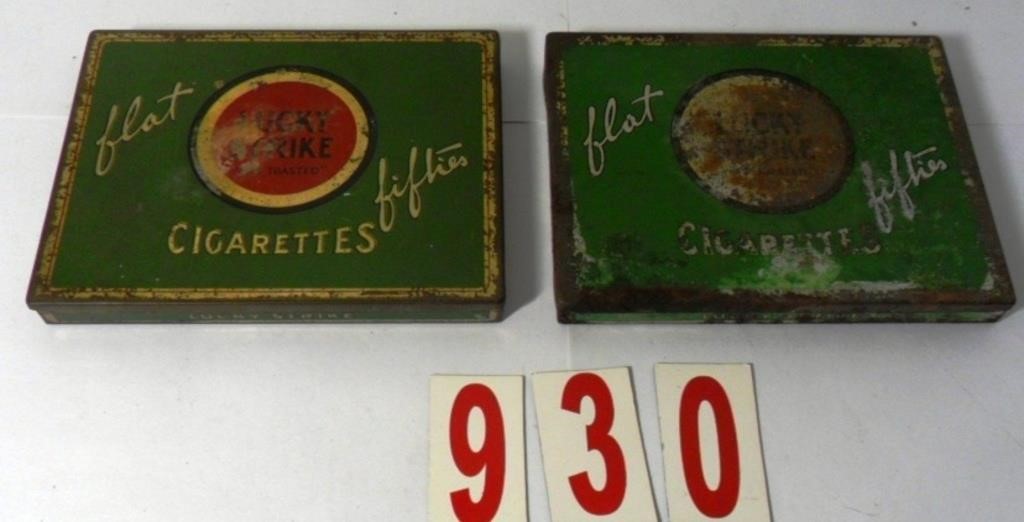 Lucky Strike Metal Cigarette Cases - set of 2