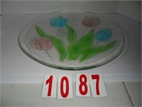 L.E. Smith 1490P Tulip Platter 13"