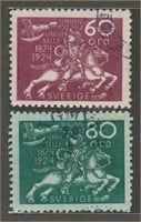 SWEDEN #223-224 USED VF-EXTRA FINE