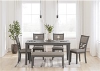 Ashley Wrenning Dining Table & 4 Chairs + Bench
