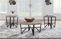 ASHLEY DEANLEE 3-PIECE COFFEE & END TABLE SET