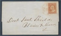 USA #11A ON COVER USED AVE