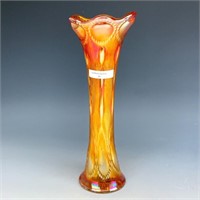 Imperial Marigold Beaded Bullseye Vase