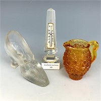 Vintage Clear Glass & Amber Assorted Lot