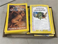 Approximately 24 Old National Geographic Magazines