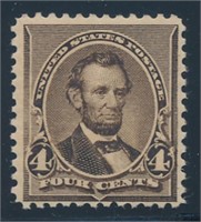 USA #222 MINT FINE NH