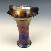 Imperial Purple Beaded Bullseye Vase