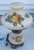 Vintage Hurricane Hand painted table lamp
