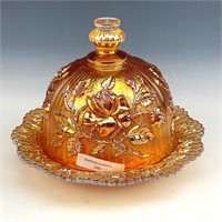 Imperial Marigold Lustre Rose Butter Dish