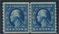 USA #396 LINE PAIR MINT VF H