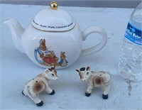 Vintage Cow S&P Shakers , Beatrix Potter Tea Pot
