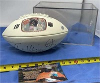 Chicago Bears Tommie Harris 91, signed Football w