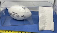 Rams Autographed Football w Plastic Case