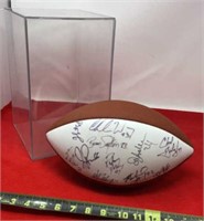 New York Giants Autographed Football and Plastic