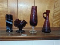 Lot of Retro/Vintage Amethyst Glass