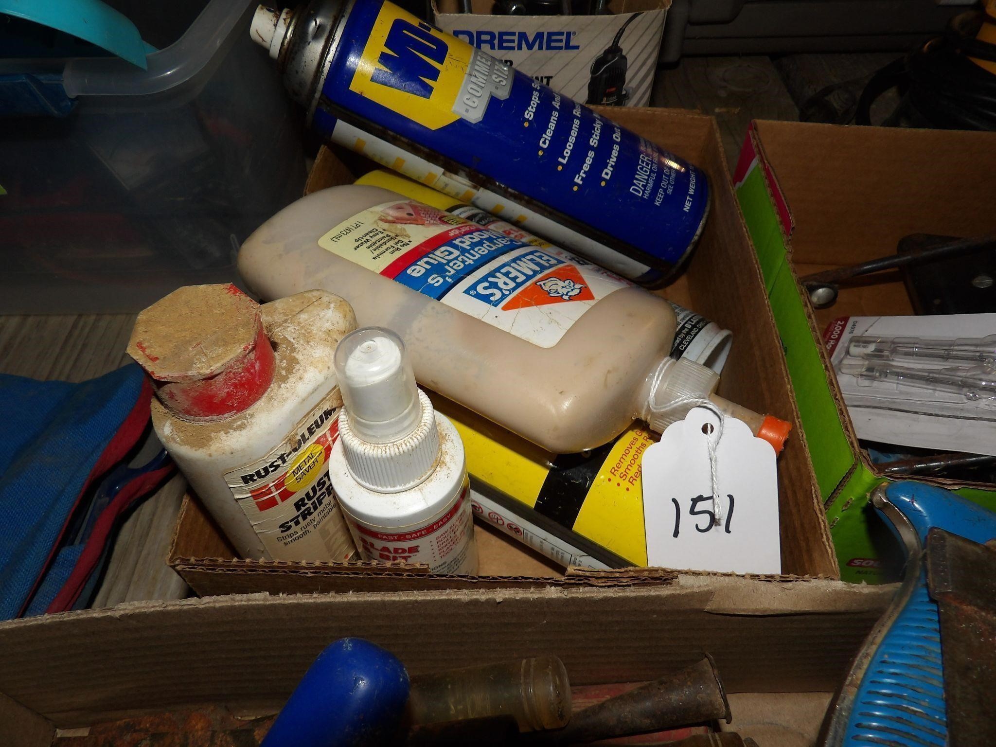BOX OF SHOP CHEMICAL
