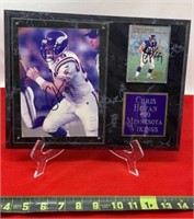 Minnesota Vikings Chris Hoban 99 signed plaque