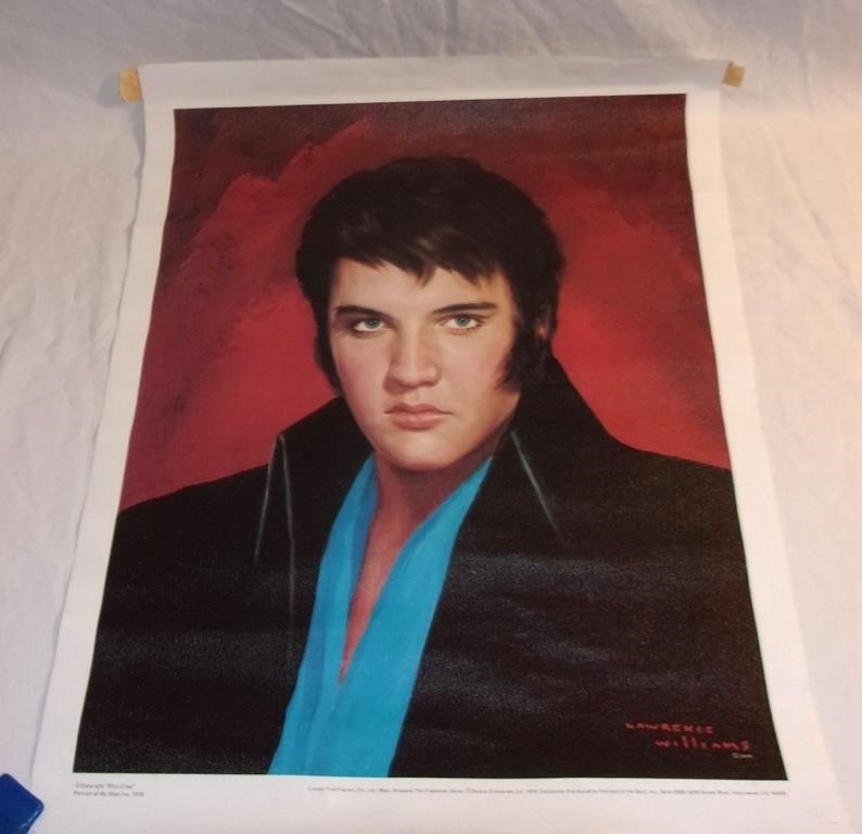 1979 Elvis picture on canvas.