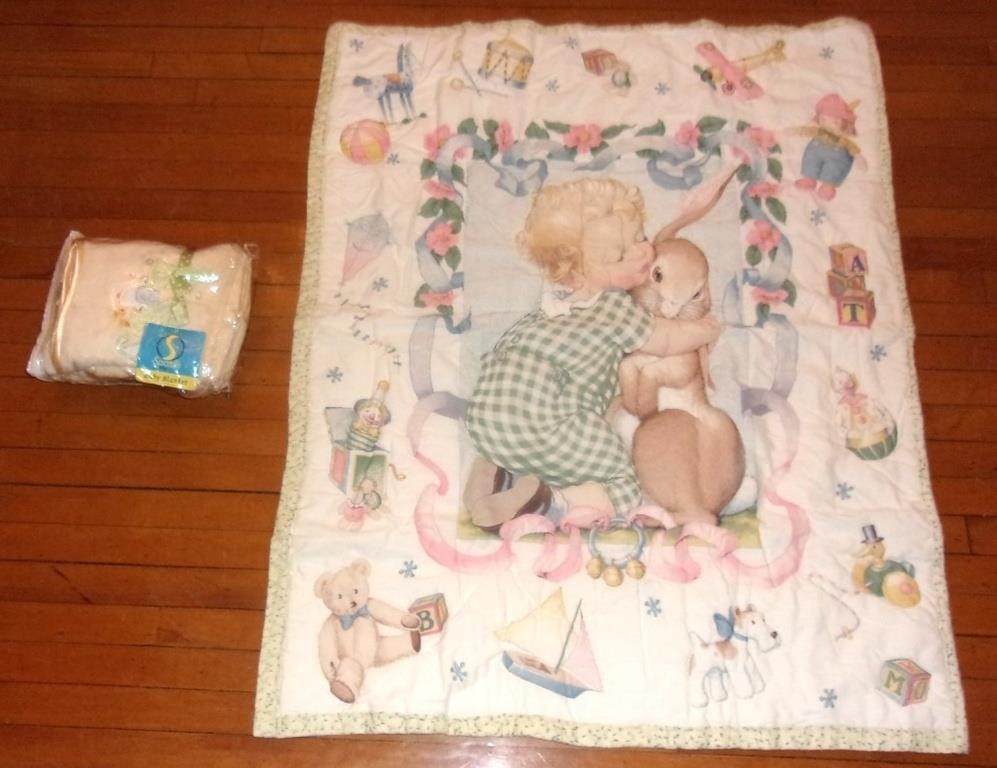 Baby quilt & blanket.